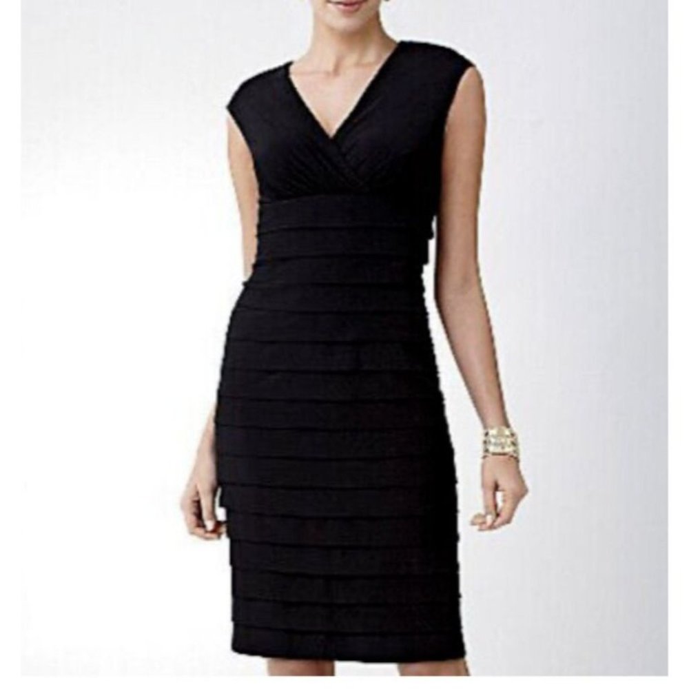 American Living Ralph Lauren Dress 12 Black Stretch Party Wedding Cruise NEW
